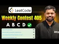 A-D Leetcode Weekly Contest 405 Solutions Editorials Abhinav Awasthi