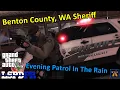Benton County Washington Evening Patrol In The Rain GTA 5 LSPDFR Episode 463