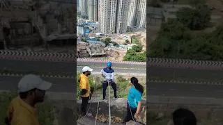 Mountain 🌄🏔️ Rappelling - Weekend Fun With Friends #funny #trekking #adventure #trendy #hyderabad