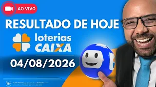 AO VIVO SORTEIOS LOTERIAS CAIXA DIA 04/08 #lotofácil #megasena #quina #loteriascaixa