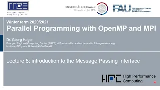 Parallel Programming 2020 Lecture 8 - Introduction to MPI