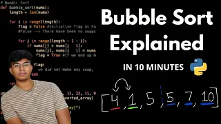 Bubble Sort Explained w code