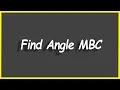 Python Programs Find Angle MBC