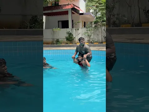 Swimming Pool la movie recreation 🤯😂🔥 #shorts #funwithsiblings