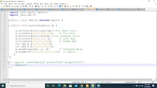 Assign12a Smiling face program in Java
