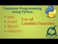 Python Programming Basics to Advanced Lab 30 zip map filter and reduce functions
