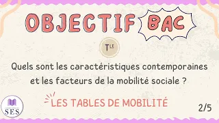 [BAC] Cours Mobilité Sociale - Les tables de mobilité