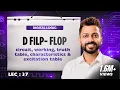 Lec - 37 Introduction to D Flip Flop Circuit Working Characteristics Excitation Table