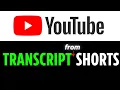 How to Get Transcript on YouTube Shorts s 2025