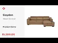 El Dorado Furniture Slayden Beige Gray Sleeper Sectional Product Demo