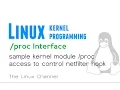 194 Linux Kernel proc Interface - sample kernel module proc access to control netfilter hook