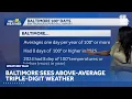 Baltimore reaches above-average triple-digit weather