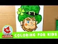 Leprechaun Coloring Page for Kids Maple Leaf Learning Playhouse