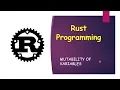 Rust Crash Course - Mutability