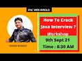 Java workshop by Kumar Sir CNC WEB WORLD