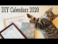DIY Printable Calendars 2020 - Wall Desk Calendar Simple Planner Journal