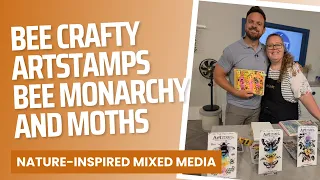 Bee Crafty Bee Monarchy Moths Mixed Media Stamping Creative Inspiration