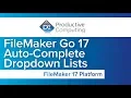 FileMaker Go 17 Auto-Complete Dropdown Lists Auto Enter