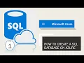 Creating a SQL database on Azure