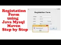 Registration Form using Java Mysql Step by Step