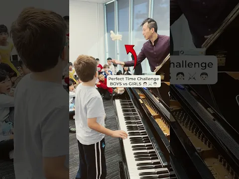 Perfect Timing Challenge BOYS vs GIRLS!🧒🏼⚔️👧🏻🎶 #piano #pianoteacher #pianostudent #musicteacher
