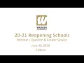 MSD of Warren - Reopening Webinar