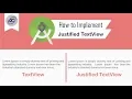 How to Implement Justified TextView in Android Studio JustifiedTextView Android Coding