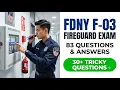 FDNY F 03 Fireguard Exam 2026 83 Questions and Answers Full Prep Guide