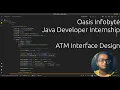 ATM Interface Design Java Developer Internship Oasis Infobyte