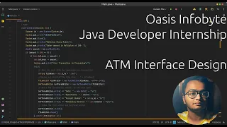 ATM Interface Design Java Developer Internship Oasis Infobyte