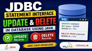JDBC Statement Interface Update Delete Records in Database Using Java
