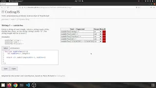 String 1 middleTwo Javascript solution