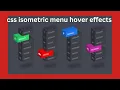 css isometric menu hover effects