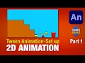 How to Animate a Bouncing Ball using Tween animation in Adobe Animate CC 2021 Set up Part 1
