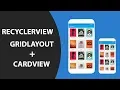 Recyclerview Cardview with GridLayout Android studio tutorial
