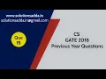 Compiler Design Lexical Analyzer CS GATE PYQs GATE 2018 Solutions Solutions Adda Q15 GATE2022