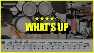 Download [Lv.13] What's Up - 4 Non Blondes (★★★★☆) Drum Cover with sheet music MP3