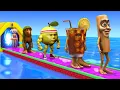 Download Lagu Long Slide Game With Cow Elephant Gorilla Hippopotamus Tiger 3d Animal Game Funny 3d Animals