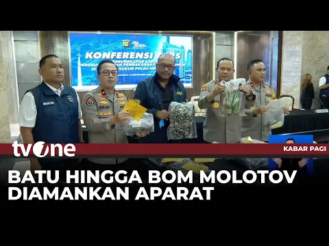 16 Tersangka Perusak Fasum Bukan Peserta Demo, Bom Molotov Hingga Batu Diamankan