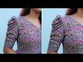 kurti puff sleeve design cutting and stitching / puffy sleeve design /puff baju / astin design 2024