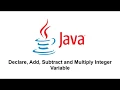Java Tutorial Add Subtract Multiply Integer Variavle Netbeans