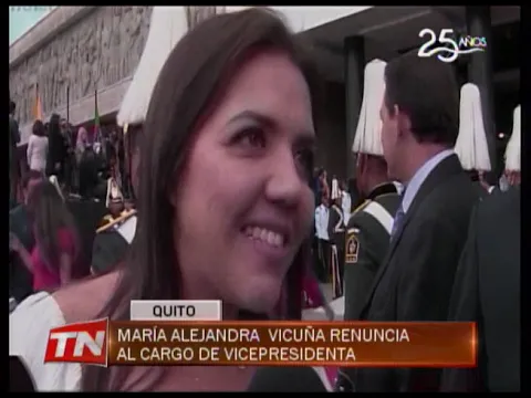 María Alejandra Vicuña renuncia al cargo de vicepresidenta