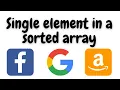 single element in a sorted array leetcode single element in a sorted array leetcode python