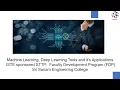 Faculty Development Program Lecture on AI ML Deep Learning Tools Applications