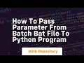 How to pass parameter from batch bat file to python program