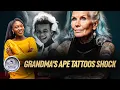 White Granny Uses Ape Tattoos to Represent Her Grandkids Faces Criticism