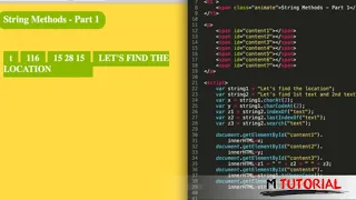 Tutorial JavaScript for beginners String Methods Part 1 M Tutorial