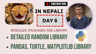 Python Libraries Random Pandas Turtle Matplotlib Day 6 Beginners Series Level 2