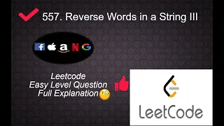 557 Reverse Words in a String III Leetcode Easy Level Questions Complete Playlist in Python