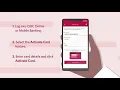 Activate a new or replacement credit card